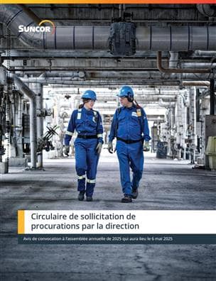 Circulaire de sollicitation de procurations par la direction 2025