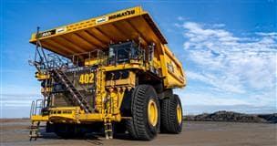 Camion de transport minier