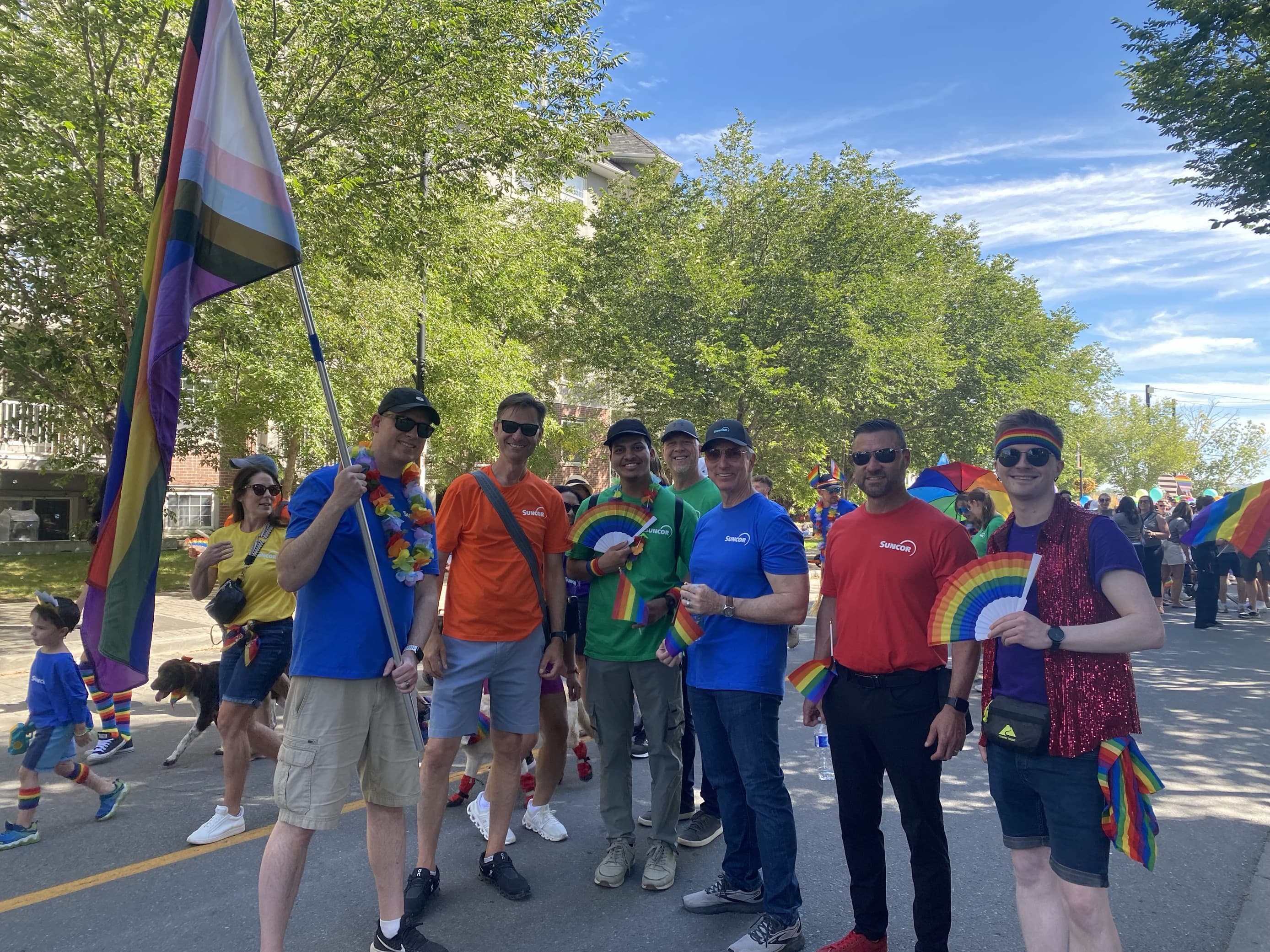Members of the ELT show their support for Calgary Pride.