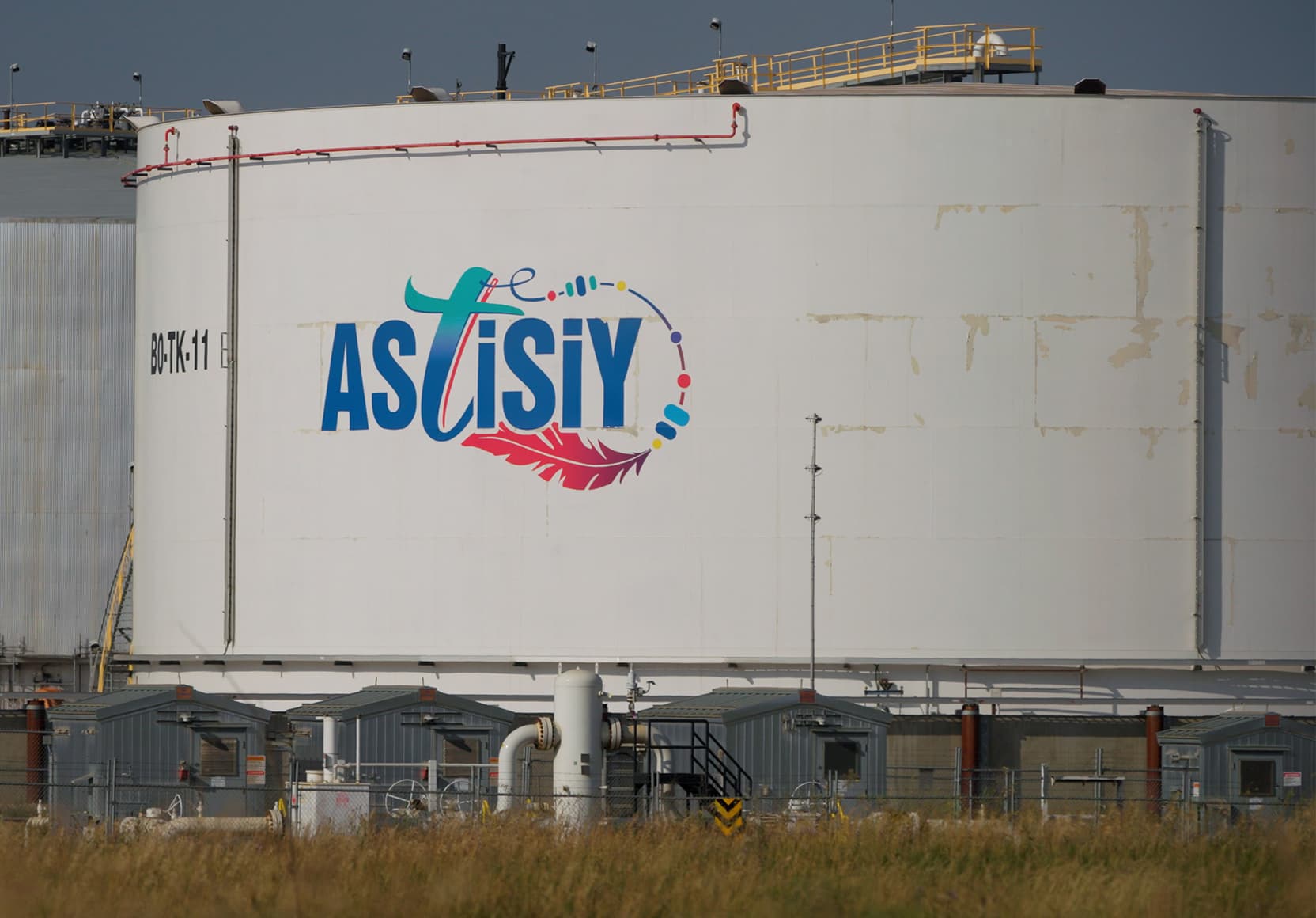 Astisiy branded tank located at Fort Hills. 