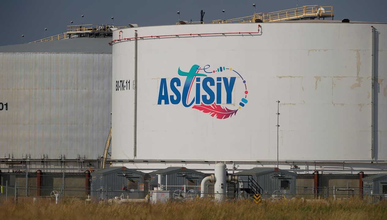 Astisiy branded tank located at Fort Hills.