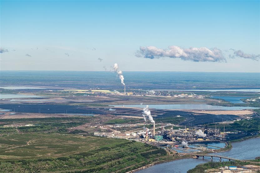 Aerial view of Suncor’s Base Plant and Syncrude sites in Northern Alberta.