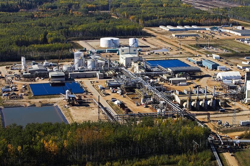 An aerial view of the MacKay River in situ facility in Northern Alberta.