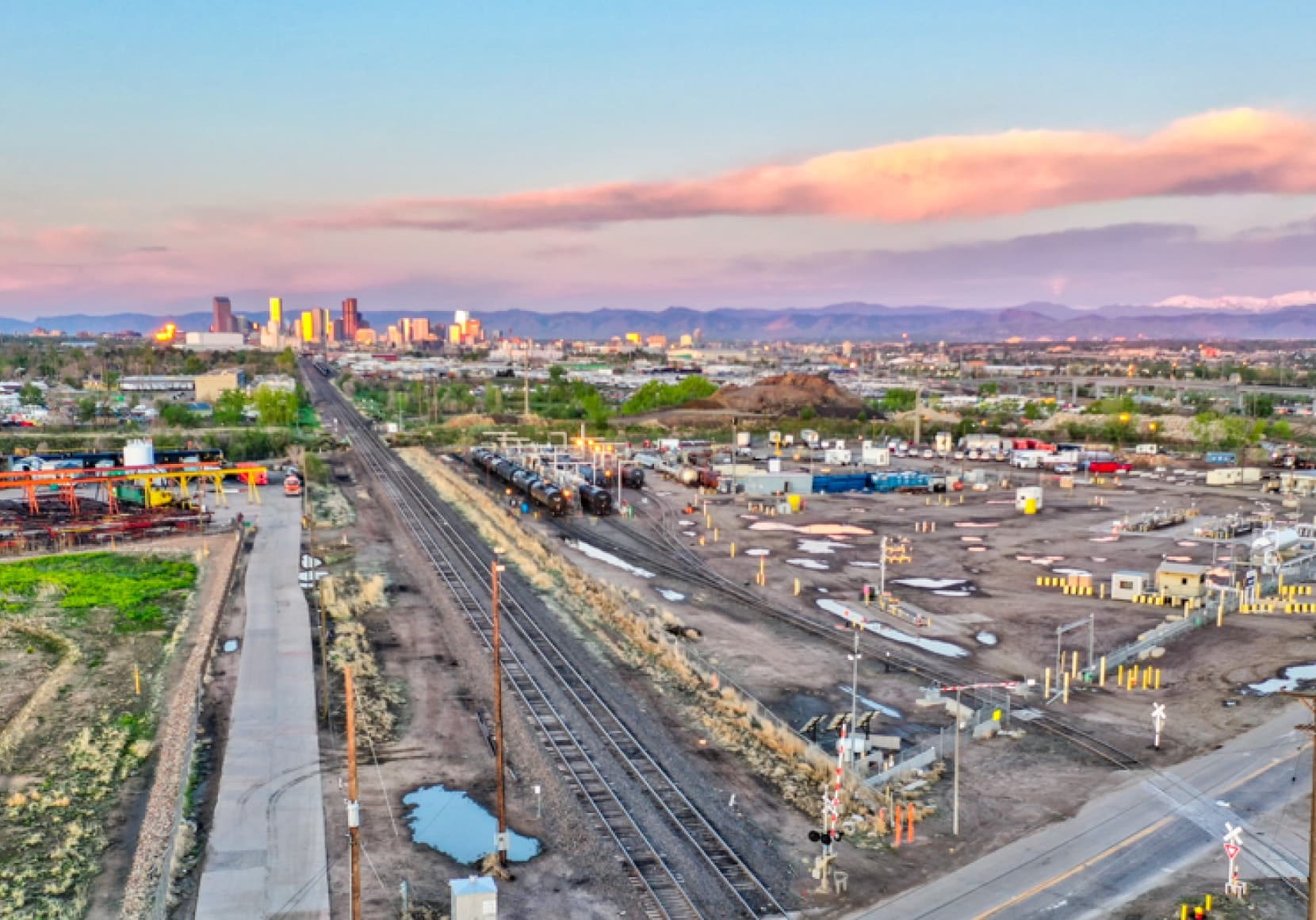 Aerial view of the Commerce City refinery in North Denver.
