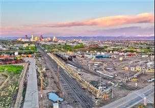 Aerial view of the Commerce City refinery in North Denver.