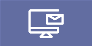 Purple computer screen icon