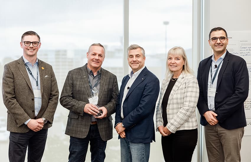 Leaders from Suncor Energy and Stuart Olsen pose for a photo at the September 2026 Contractor Safety Symposium in Fort McMurray, Alberta.